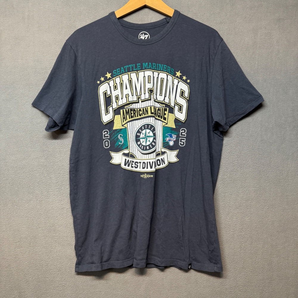 '47 Brand Seattle Mariners Champions American League West Division Tee L Navy